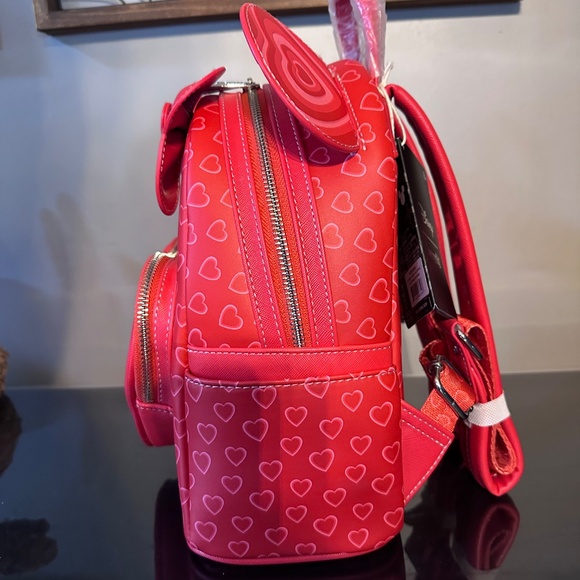 NWT Loungefly Disney Minnie Mouse Hearts Ears Mini Backpack - BoxLunch Exclusive main image 4